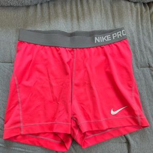 Hot pink Nike Pro Spandex